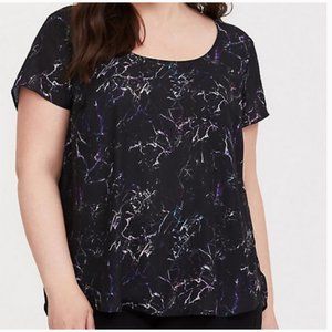 TORRID Abbey Magic Dye Button Back Blouse